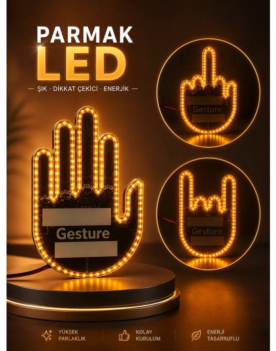 PARMAK LED AMBER RENKLİ IŞIK