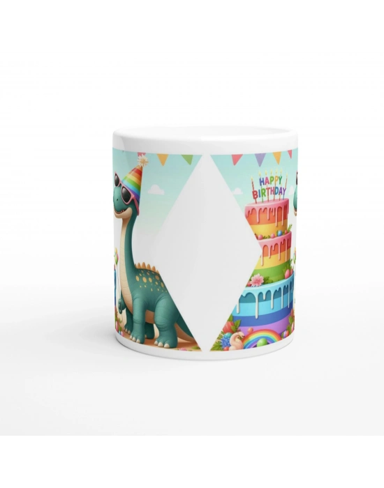 Parti Dinozoru Doğum Günü Temalı Çocuklara Özel Baskılı Kupa Bardak