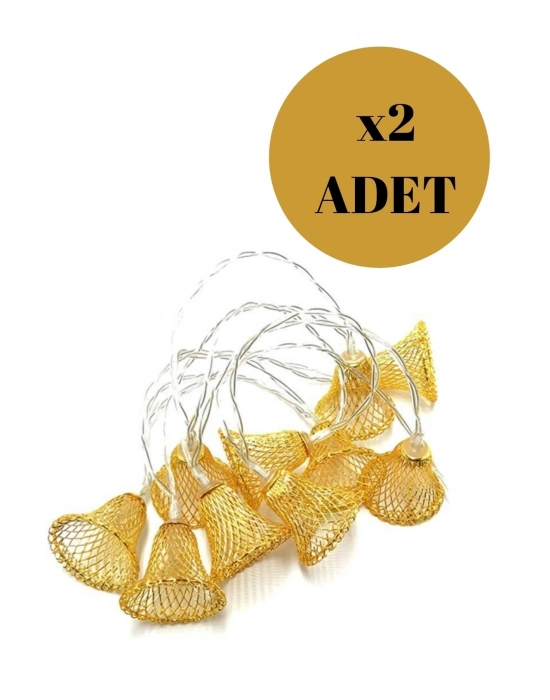 Parti ve Özel Gün Dekorasyonu Çan Şeklinde Metal Şerit Led Işık