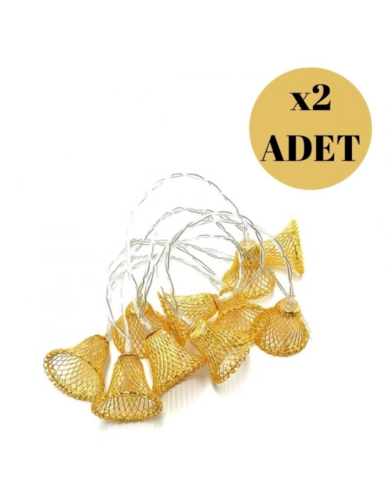 Parti ve Özel Gün Dekorasyonu Çan Şeklinde Metal Şerit Led Işık