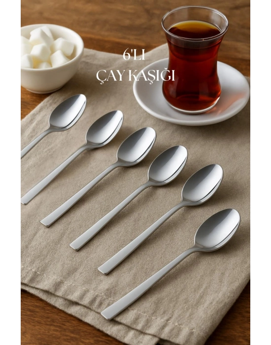 Paslanmaz Çelik 6’lı Çay Kaşığı Seti
