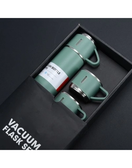 Paslanmaz Çelik Bardaklı Termos Seti 500 ML