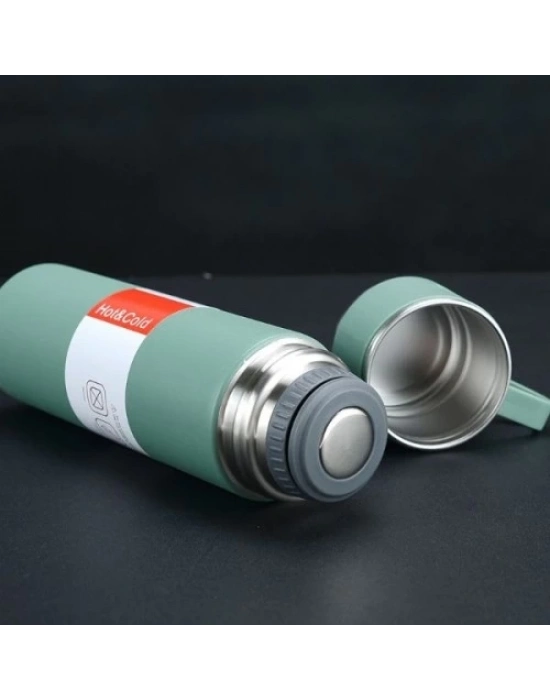 Paslanmaz Çelik Bardaklı Termos Seti 500 ML