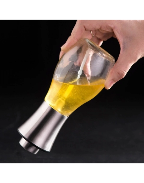 Paslanmaz Çelik Başlıklı Cam Spray Yağdanlık