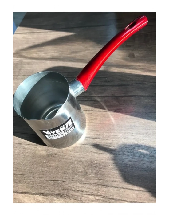 Paslanmaz Çelik Cezve 300 Ml Kahve Pişirim Cezvesi Bakalit Saplı Royaleks-VVs100