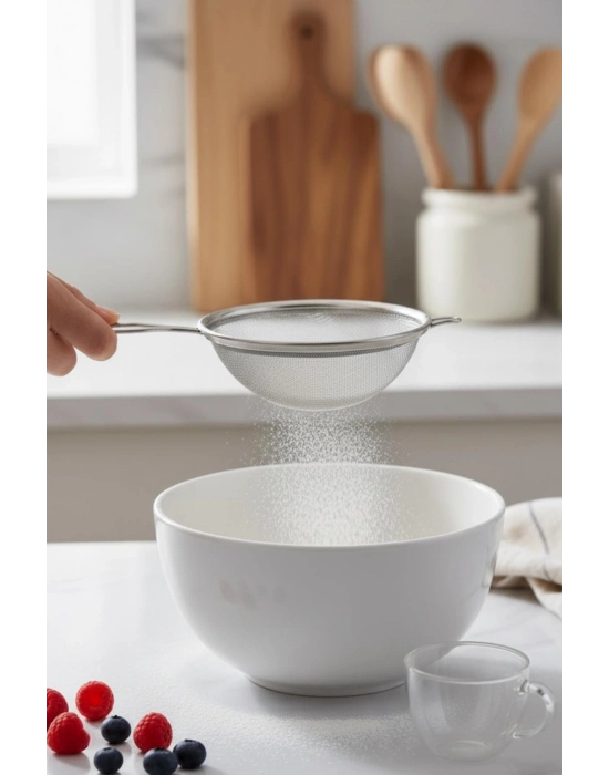 Paslanmaz Çelik Kalaylı Süzgeç 12 cm