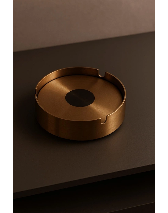 Paslanmaz Çelik Kapaklı Küllük 10 cm