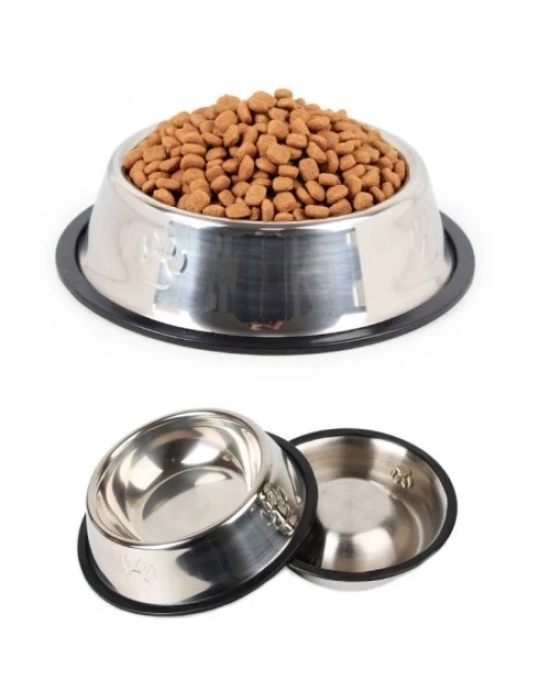 Paslanmaz Çelik Metal Mama Kabı 22 cm.