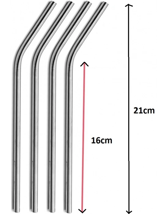Paslanmaz Çelik Pipet Seti 5 Parça