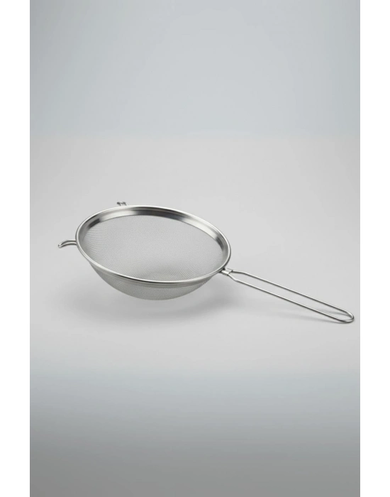 Paslanmaz Çelik Saplı Derin Süzgeç 28 cm Metalik Gri