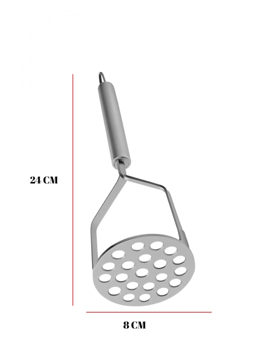 Paslanmaz Çelik Saplı Patates Ezici Pratik Mutfak Gereci 24 cm
