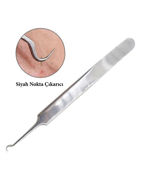 Paslanmaz Çelik Siyah Nokta Sivilce ve Akne Temizleyici Set 3lü Kit