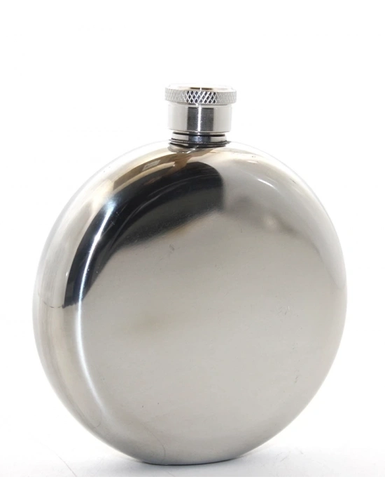 Paslanmaz Çelik Yuvarlak 5 Oz Tekli Matara Alk2676