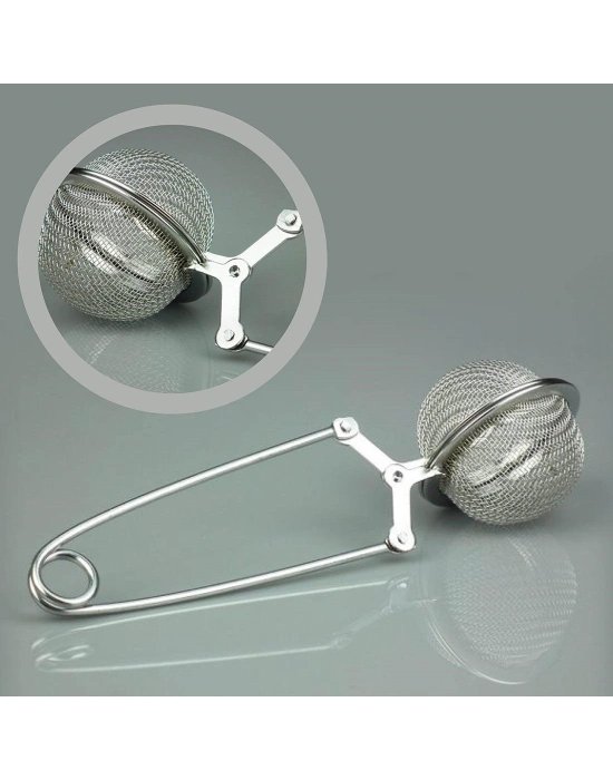 ®  Paslanmaz Metal Pratik Kolay Bitki Çayı Demleme Süzgeci Aparatı