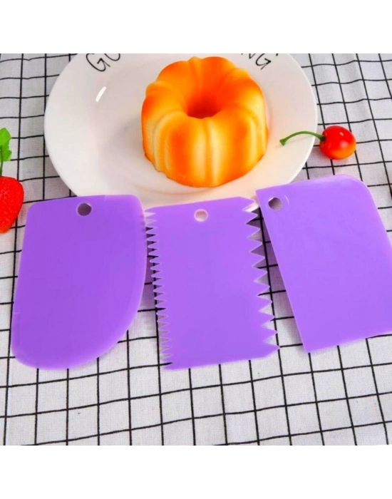 ®  Pasta Hamur Şekillendirici Spatula Kesici Kazıyıcı Dekoratör Set