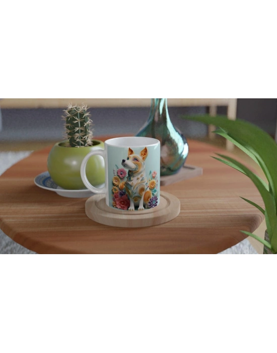 Pastel Bahar Köpeği Kupa Bardak