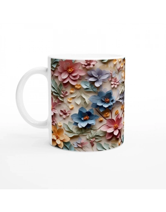 Pastel Bahar Rüyası Çiçekli Kupa Bardak