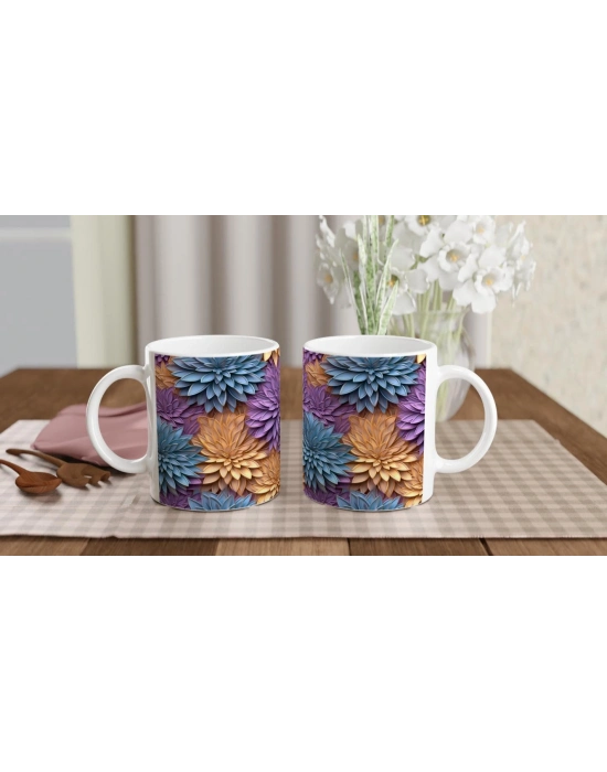 Pastel Çiçek Bahçesi Kupa Bardak