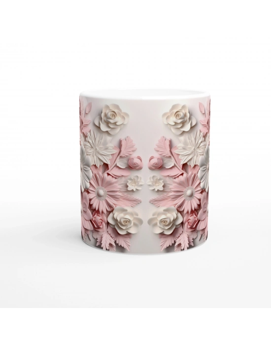 Pastel Çiçek Bahçesi Temalı Baskılı Kupa Bardak