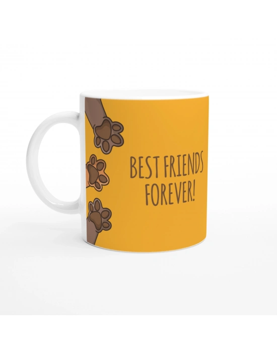 Patili Dostlar ve “Best Friends Forever” Temalı Baskılı Kupa Bardak