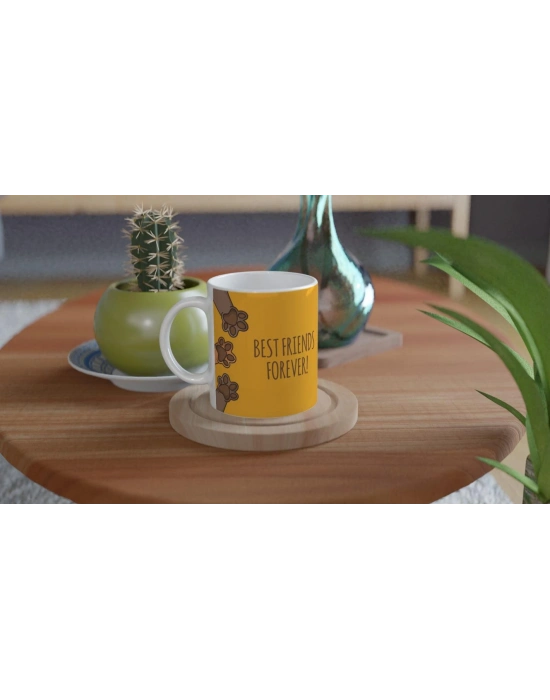 Patili Dostlar ve “Best Friends Forever” Temalı Baskılı Kupa Bardak