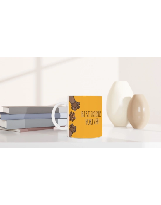 Patili Dostlar ve “Best Friends Forever” Temalı Baskılı Kupa Bardak