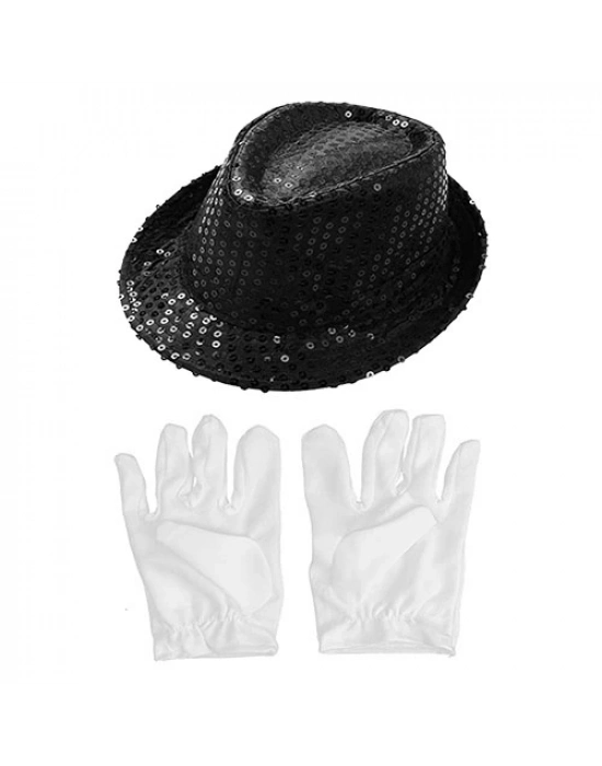Payetli Çocuk Şapkası ve Çocuk Eldiveni