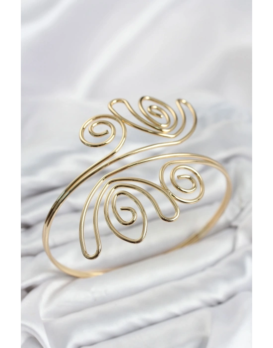 Pazu Bileklik Gold Renk Pirinç Bohem Model