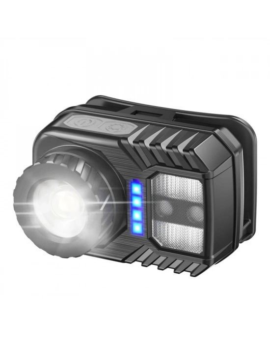 Peakstar Ps-571 Sensör Xpg Cob Led Usb Şarj Edilebilir Lityum Pilli Zoomlu Kafa Lambası