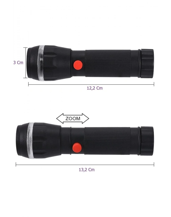 Peakstar Ps-7083 Plastik Zoomlu Pilli El Feneri