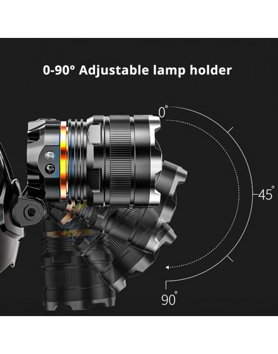 Peakstar Ps-8002 Sensörlü Zoomlu Profesyonel Şarjlı Kafa Lambası