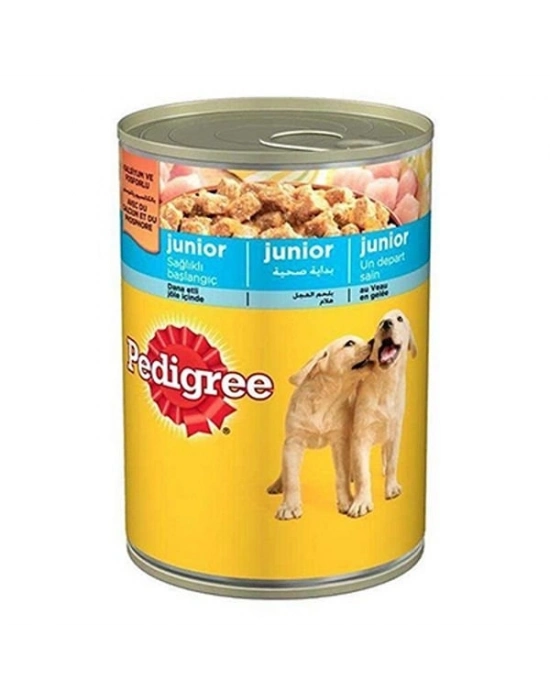 Pedigree Junior Tavuklu Yavru Konserve Köpek Maması 1 Adet 400 Gr