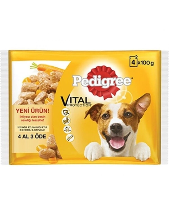 Pedigree Multipack Karışık Köpek Konserve Maması 1 Adet 4x100 Gr