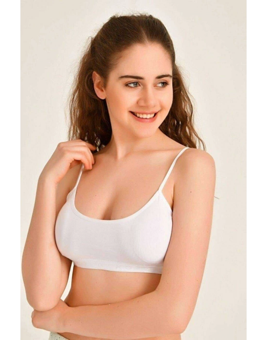 Pedli İp Askılı Beyaz ve Ten Rengi Büstiyer 2 adet