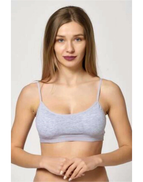 Pedli İp Askılı Gri Büstiyer