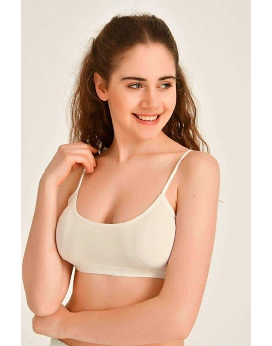 Pedli İp Askılı Krem Büstiyer