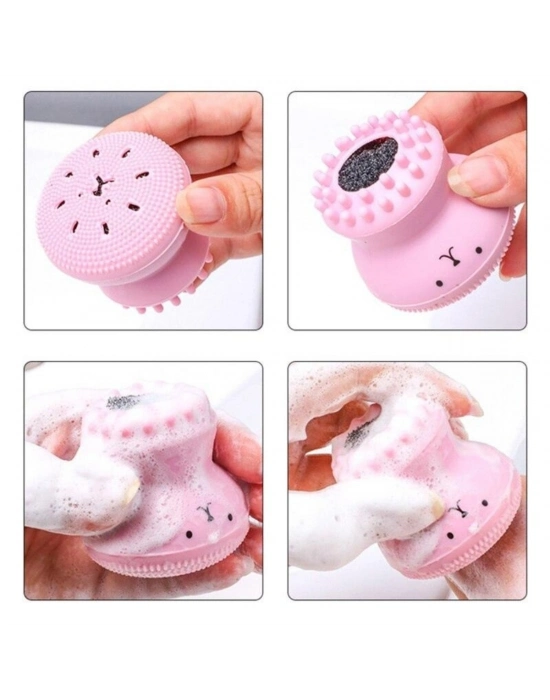 ®  Peeling Etkili Mini El Yüz Cilt Temizleme Fırçası Silikon Temizlenmesi Kolay  Siyah Nokta Gi