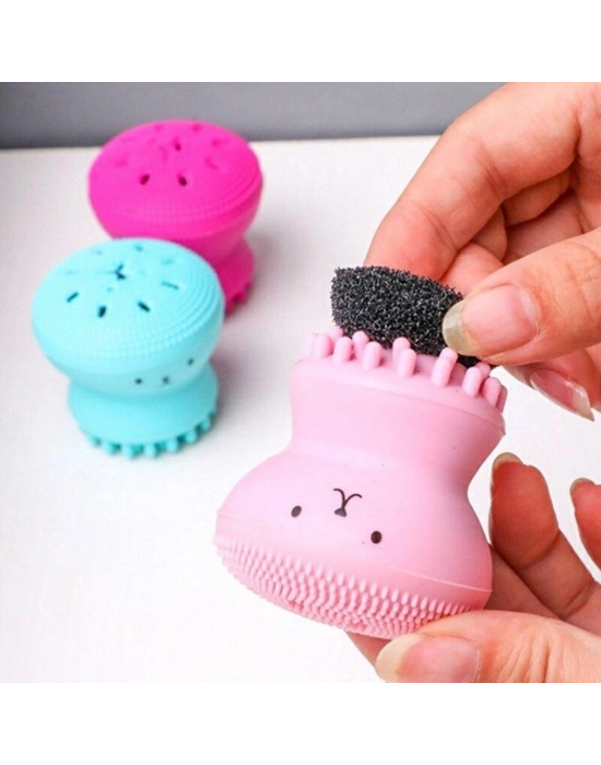 ®  Peeling Etkili Mini El Yüz Cilt Temizleme Fırçası Silikon Temizlenmesi Kolay  Siyah Nokta Gi