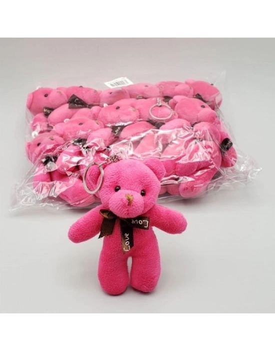 Peluş Ayıcık Anahtarlık Pembe
