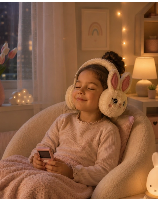 Peluş Bluetooth Kulaküstü Kulaklık Mikrofonlu Kablosuz Müzik Kulaklığı
