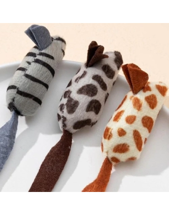 Peluş Fare Kedi Oyuncağı 3 Adet