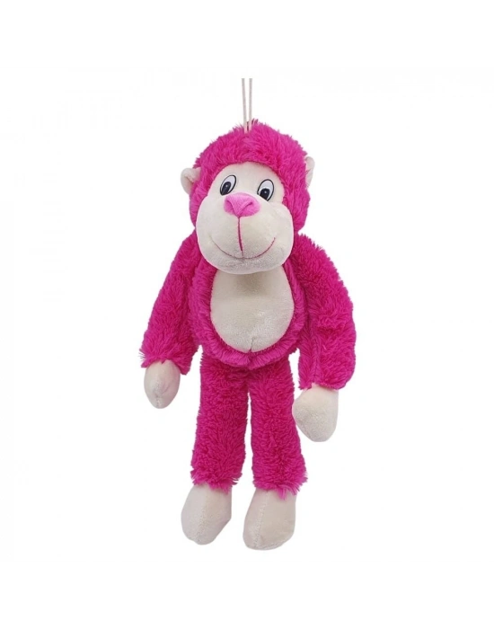 Peluş Maymun 40 cm - Yumuşak Peluş - G5501 - Pembe