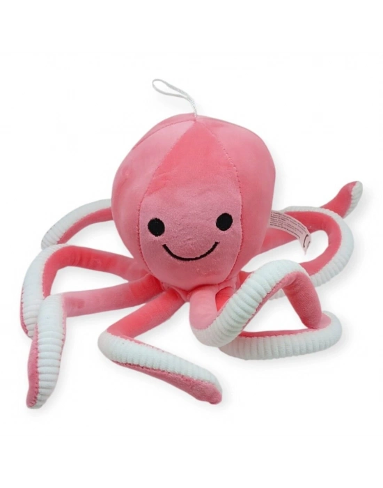 Peluş Sevimli Ahtapot 30 cm - Pembe