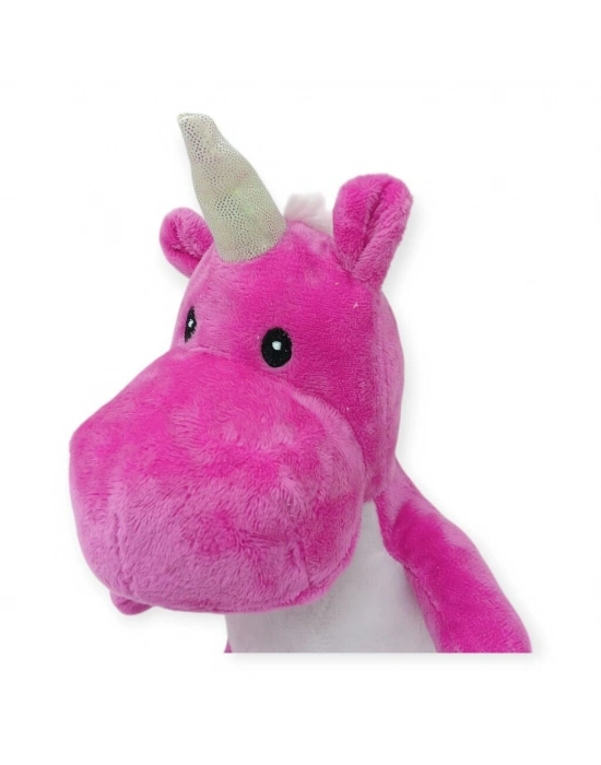 Peluş Sevimli Hayvanlar 20 cm - Koyu Pembe Unicorn