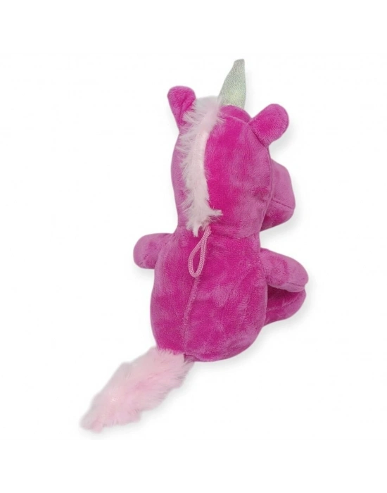 Peluş Sevimli Hayvanlar 20 cm - Koyu Pembe Unicorn