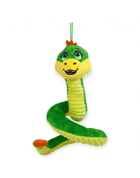 Peluş Sevimli Hayvanlar 35 cm - Yeşil Çıngıraklı Yılan