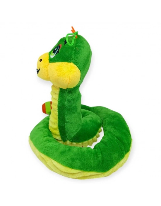 Peluş Sevimli Hayvanlar 35 cm - Yeşil Çıngıraklı Yılan