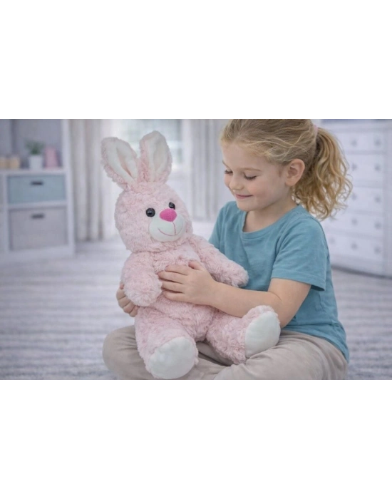 Peluş Sevimli Hayvanlar 40 cm - Pembe Tavşan