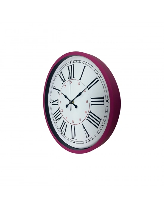 Pembe 36 Cm Dekoratif Duvar Saati