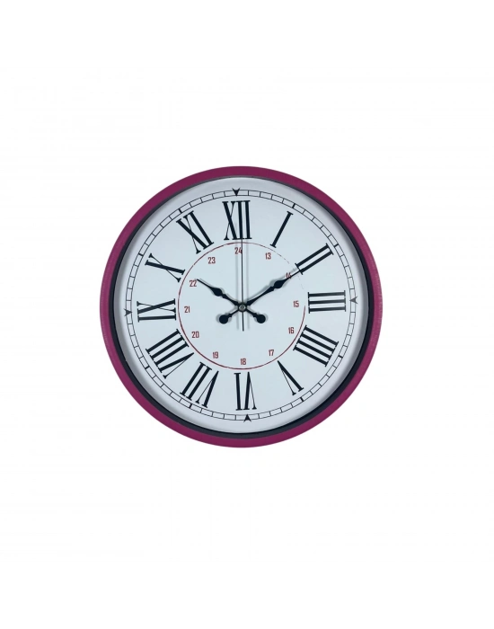 Pembe 36 Cm Dekoratif Duvar Saati